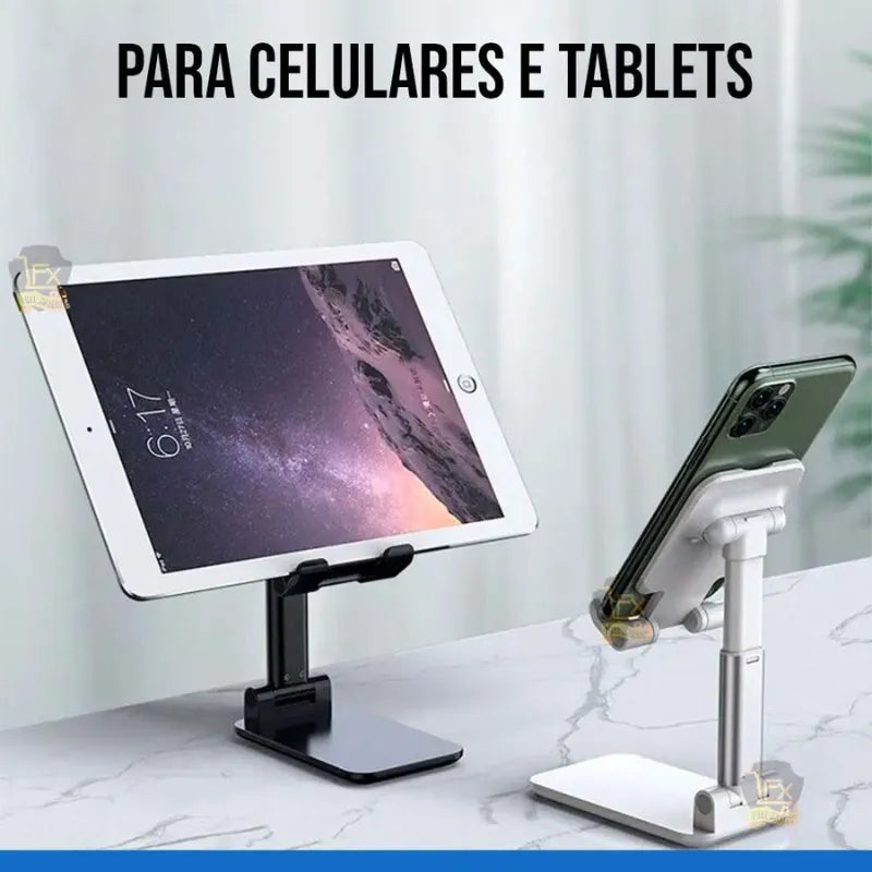 Suporte Universal Para Celular/Tablet Dobrável e Portátil Ajustável e Ergonômico